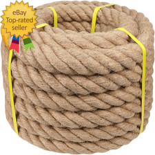 Natural Jute Hemp Rope 2 Inch X 50 Feet Thick Manila Rope