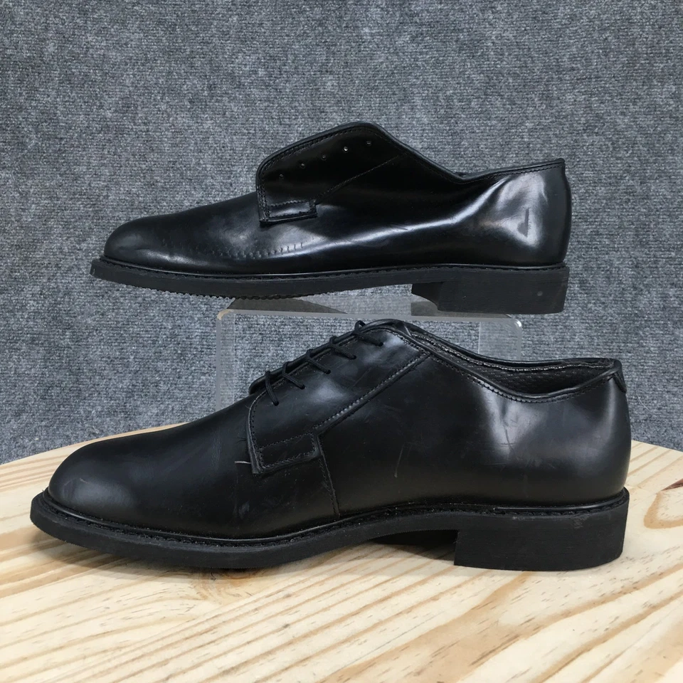 Zapatos de vestir Bates para hombre 10.5D negros Oxford con cordones cuero trabajo formal E00968 Foto 2 de 4