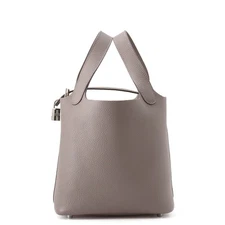 HERMES Picotin Lock Size PM Taurillon Clemence Etain