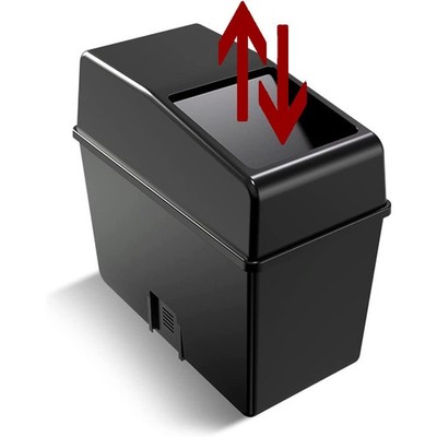 GKmow 1 Pack Car Trash Can with Lid, 8.2'' x 7.8'' x x x 3.9'', Black 