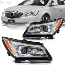 For 2014 2015 2016 Buick LaCrosse Headlights Assembly Chrome Housing w/LED DRL