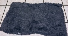 Soft Gray Fluffy Pet Blanket Mat 100 Polyester Washable Dog Cat Bed Rug