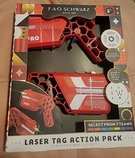 FAO Schwarz Laser Tag Action Pack 2-Player Battle Toy Set Lights And Sounds NEW