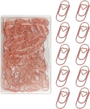 Love Heart Shaped Paper Clips, 0.8inch Cute Mini Paperclips for Office