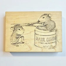 SHEAR DELIGHT House Mouse Rubber Stamp Stampa Rosa 290I Salon Hair Cut o000