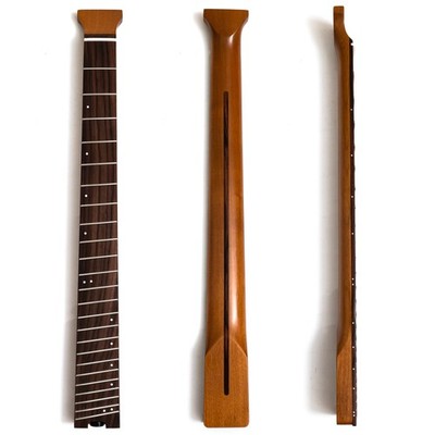 Roasted Maple Headless Electric Guitar Neck 24 Stainless Frets Bone Nut