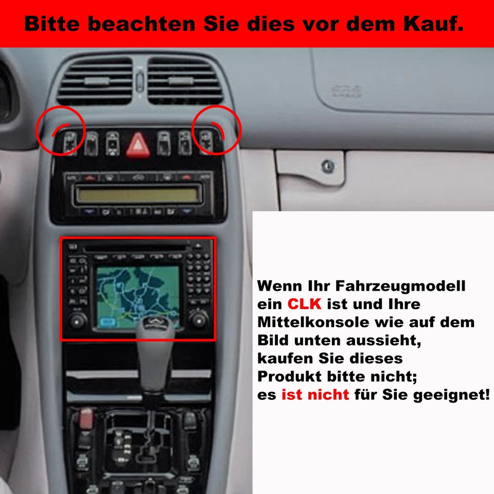 DAB+ Android 13 Autoradio Carplay GPS Für Mercedes C/CLK/G Klasse W203 W209 Vito - Bild 3 von 4