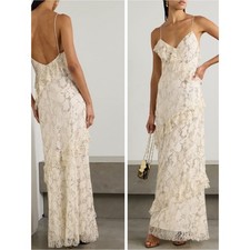 LOVESHACKFANCY Kareen Chantilly Lace Maxi Dress 4