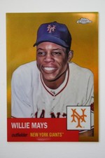 Willie Mays 2022 Topps Chrome Platinum Anniversary Gold Refractor #'d 38/50