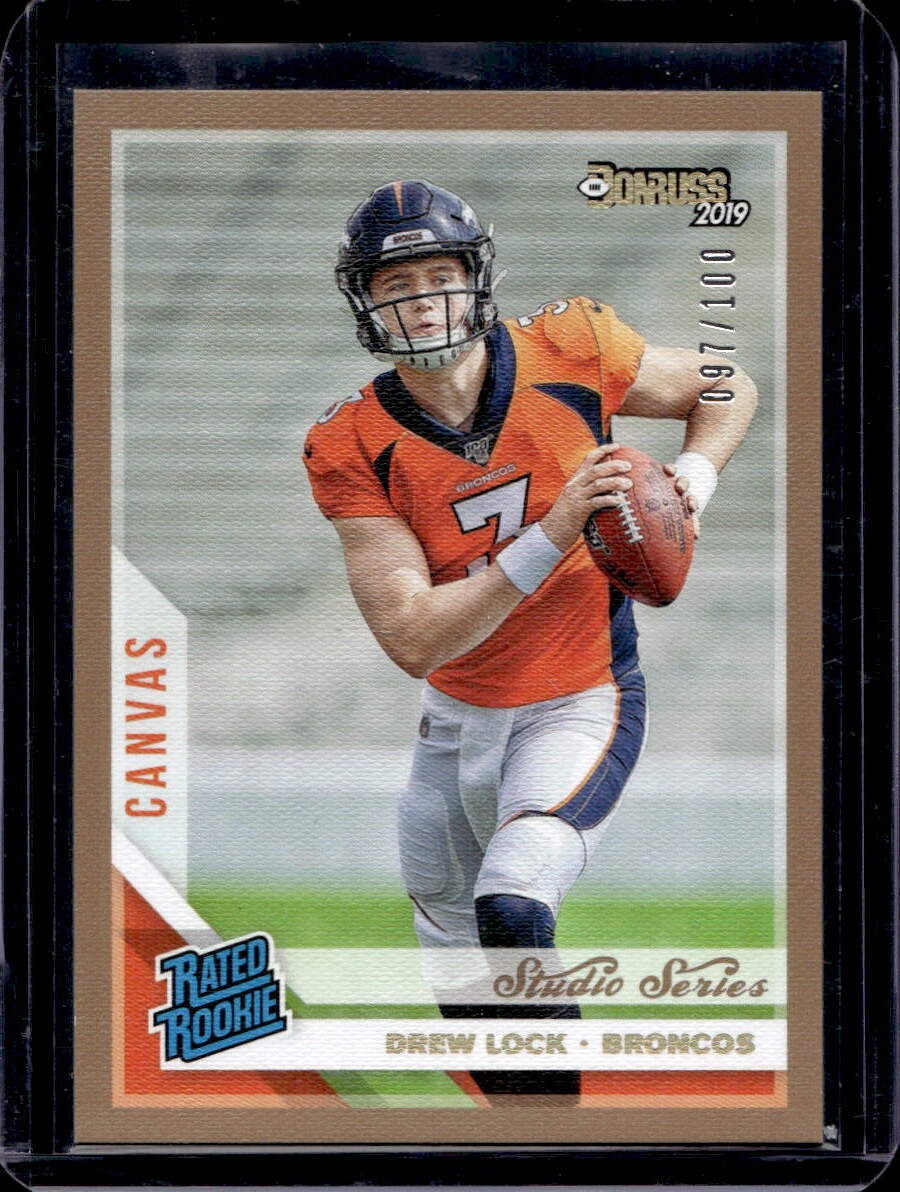 Drew Lock 2019 Donruss #303 Rated Rookie Canvas Studio Series 97/100