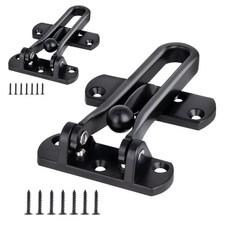 2 Pack Swing Bar Lock Black, Heavy Duty Door Lock Security, Sturdy Swing Bar ...