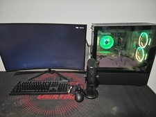 Gaming PC Setup Compatible Monitor, Keyboard,...