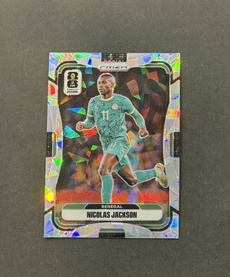 2026 Panini Prizm FIFA World Cup #402 Nicolas Jackson Cracked Ice Prizm /23