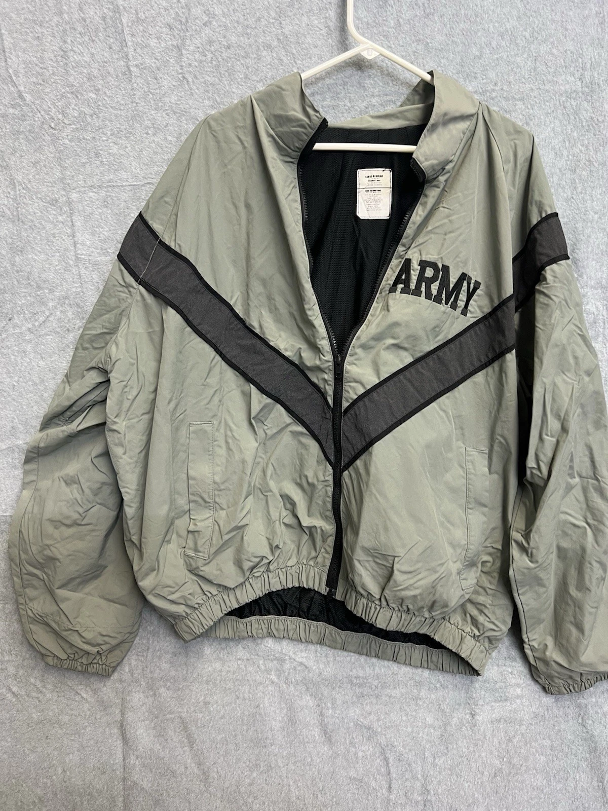 IPFU Jacket US Army Large/Long 8415-01-465-4811 Military Windbreaker PT Gray