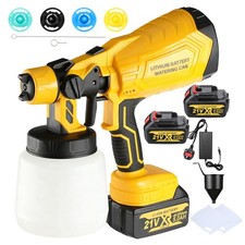 Cordless Paint Sprayer with 2 Battery 5000mAh Electric Spray Paint Gun 1000ML