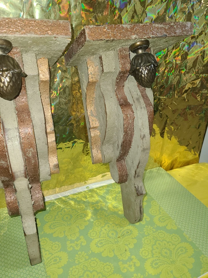 Soportes de estante de ménsula de porche en mal estado de madera estilo victoriano PR grandes de colección Foto 3 de 4