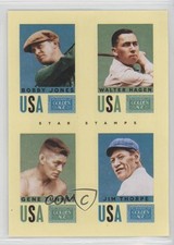 2014 Golden Age Star Stamps Gene Tunney Jim Thorpe Walter Hagen Bobby Jones 0f3