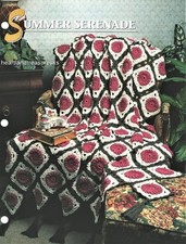 Summer Serenade Annie's Attic Crochet Afghan Pattern Leaflet