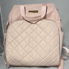 Baby Essentials Pink Quilted Baby Diaper Bag Backpack w/ Inner Outer Pockets
