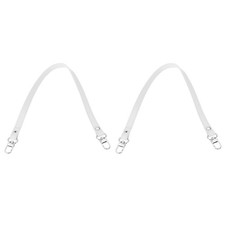 2Pcs Leather Purse Handle Strap 17" Purse Strap DIY Replacement White