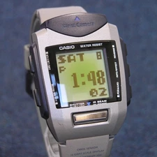 00s CASIO WQV-1 Retro Camera Watch CMOS [New Battery] - Super Rare Japan