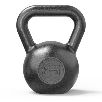 Athletic Works 35lb Kettlebell, Casting Iron, Durable Black Hammertone Finish