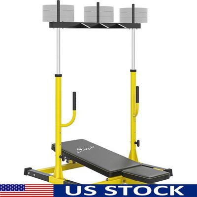 Vertical Leg Press Machine Adjustable Home Gym Total Weight 286 lbs Capacity New