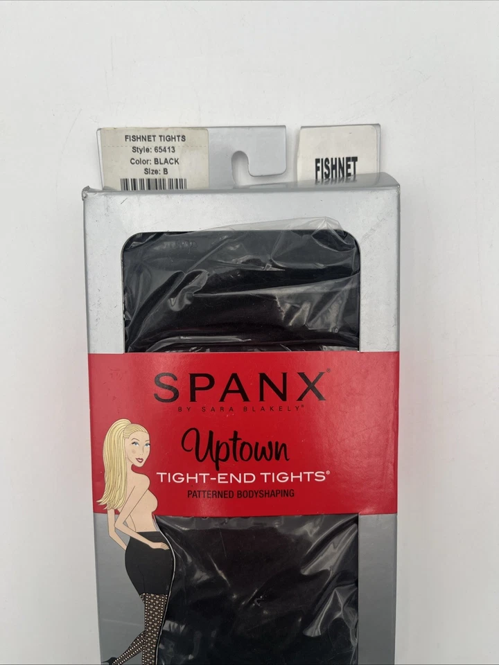 Pantimedias Spanx Uptown Tight-End FISHNET - Talla (B) - COLOR NEGRO Foto 2 de 4