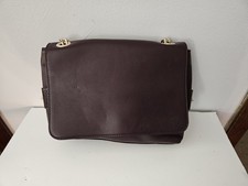Nine West Brown Purse w/ Gold Accents & Snake Print, Top-Handle & Magnetic Flap