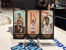 1971-72 Topps Trios Stickers #16A 17A 18A Charlie Scott Zelmo Beaty Larry Cannon