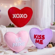 New Best Lanpn Valentines Day Heart Pillows 3Pcs Love Shaped Pillow Plush Throw