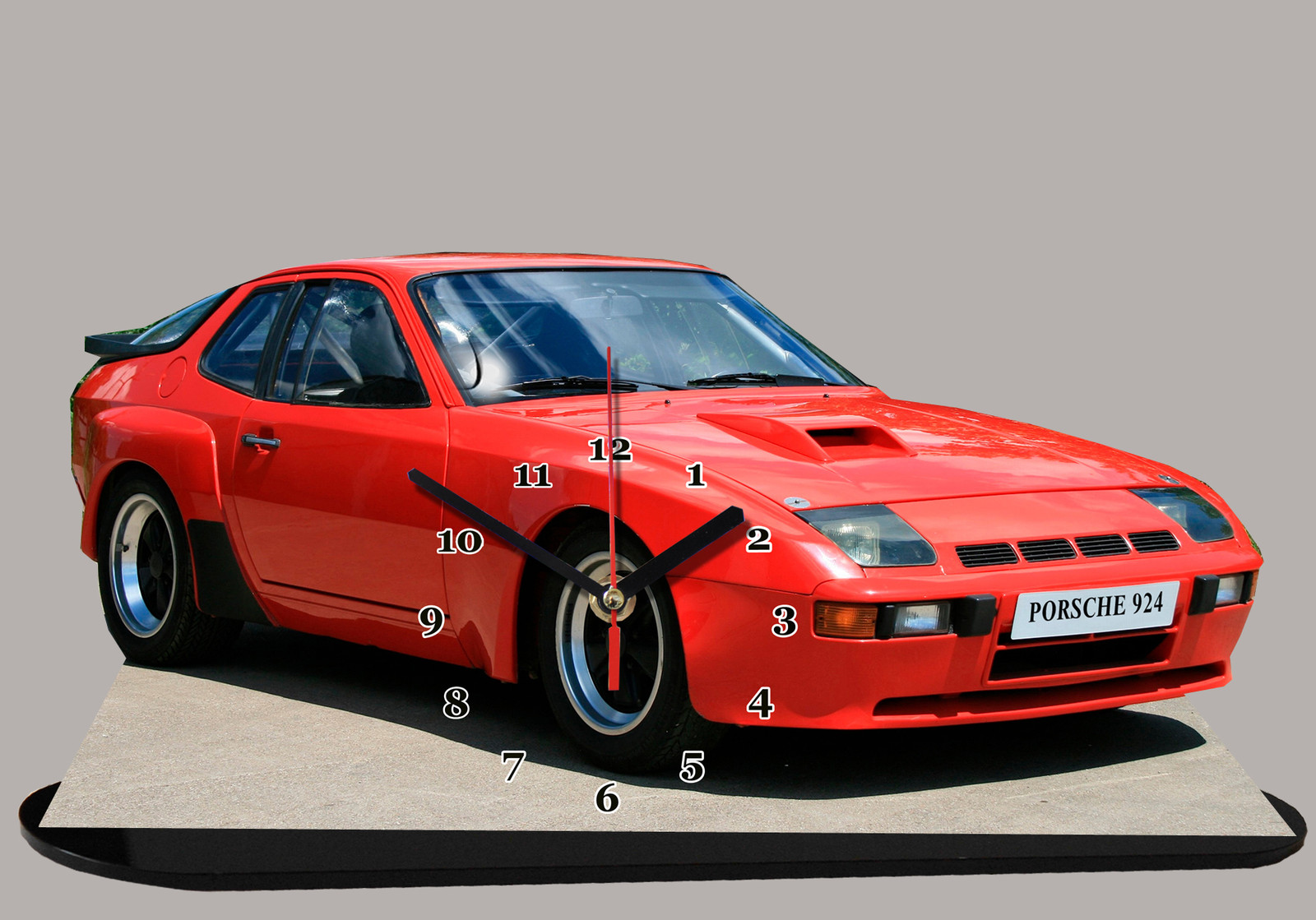 Horloge miniature Porsche 924 haute précision, le cadeau vintage parfait pour collectionneur