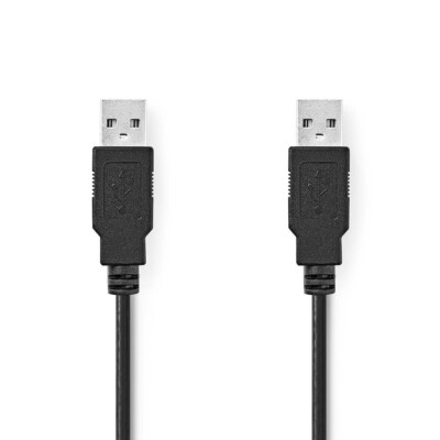 Nedis Cavo USB 2.0 A Maschio – Mini B Maschio, 2 Metri, Nero, Per Trasmissione Dati E Ricarica
