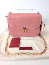 *nwt* Valentino Garavani Exotic Crocodile All Over Chain Bag $22,000 (pink/gold)