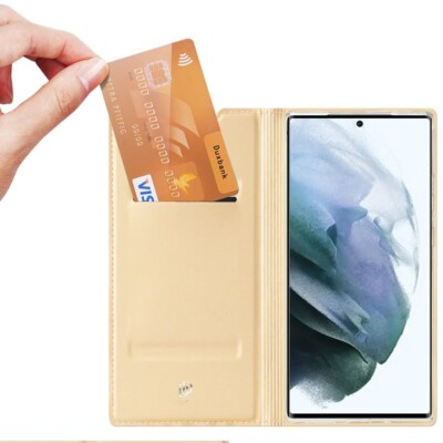 Hülle für Samsung S22 Ultra Galaxy Klapp Schutzhülle Skin Pro Dux Ducis