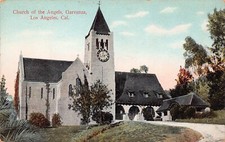 Pasadena CA California Garvanza Church Of The Angels Avenue 64 Vtg Postcard B49