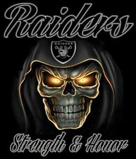 2 Las Vegas Raiders LV Waterproof Vinyl Stickers 4.75x4 Oakland Skull Decals