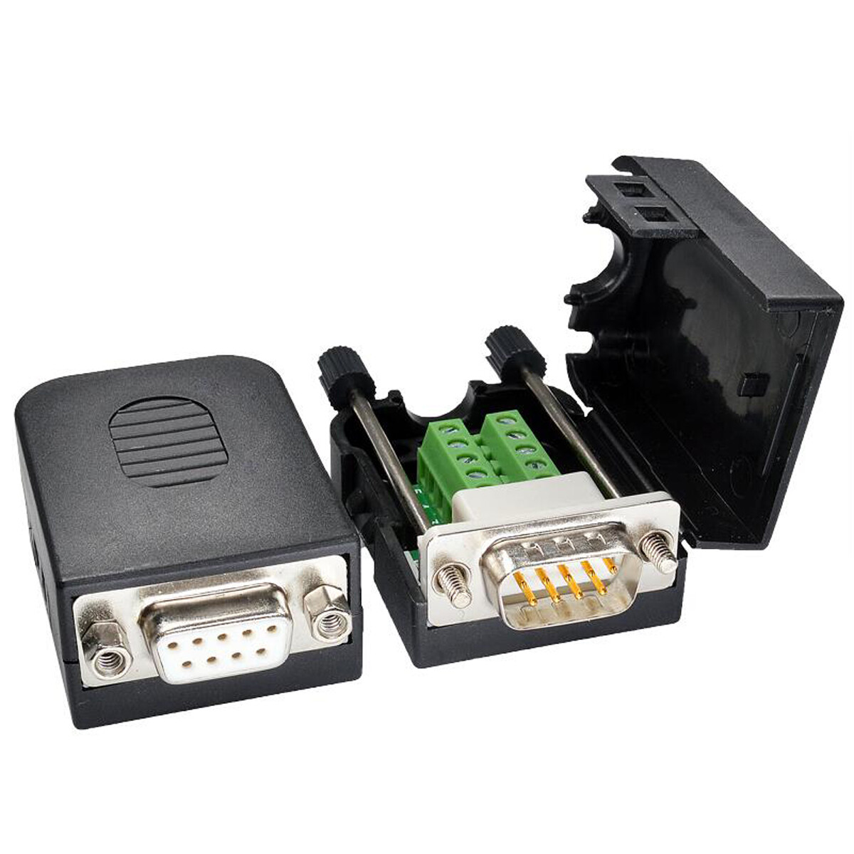 DE-9 ( DB-9 ) Male Female Socket Connector to Terminal Block 9 Pin Hole, Select