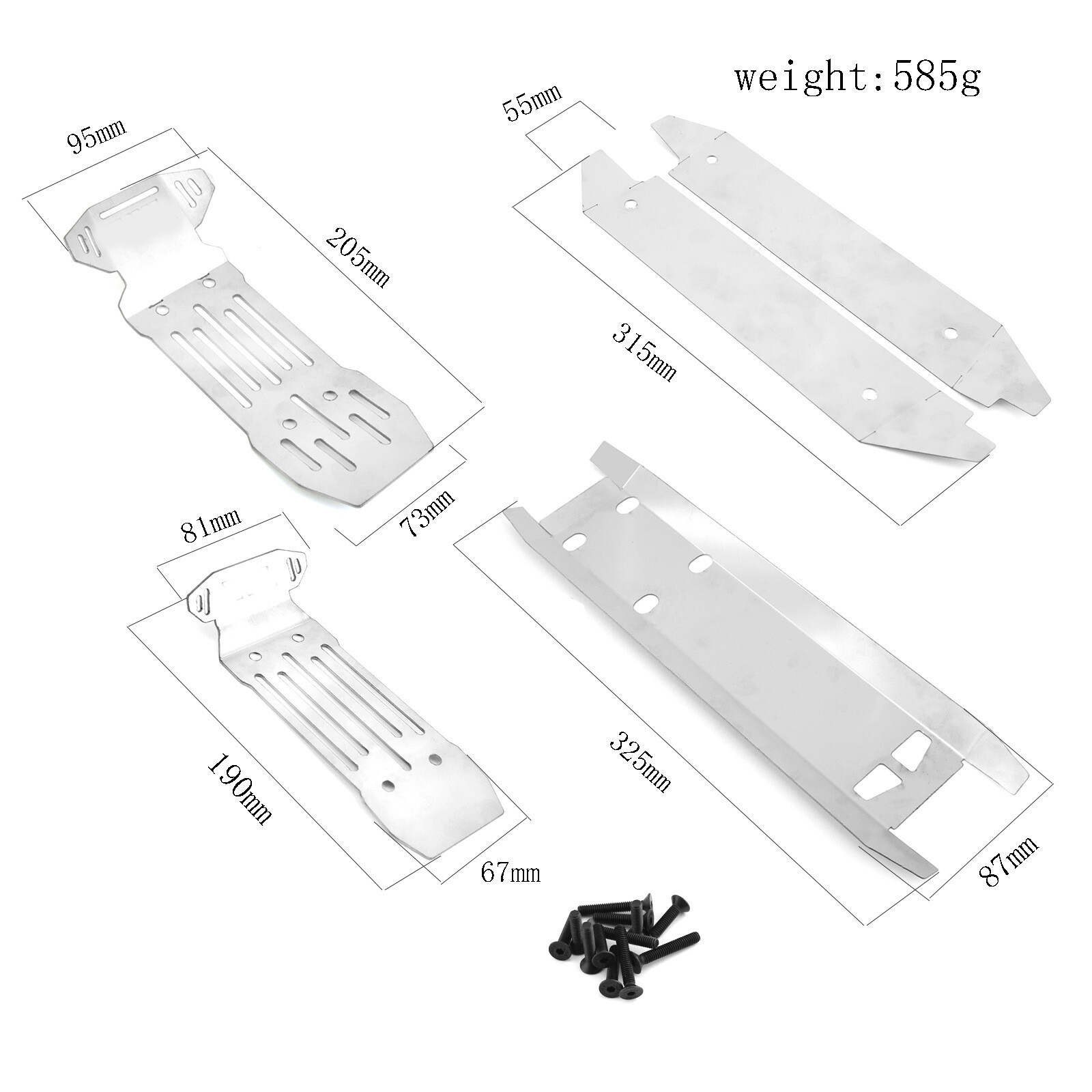 Metal Chassis Armor Skid Plate For 1/6 4WD XRT 8S 78086-4 RC Car Upgrade NewqV