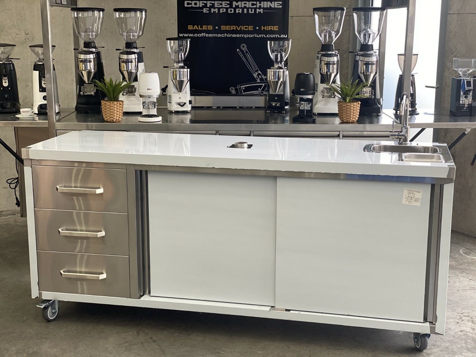 Brand New Stainless Steel 200cm Coffee Cart eBay