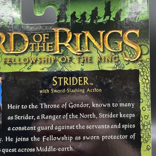 2003 El Señor de los Anillos STRIDER Fellowship of the Ring Figura de acción NUEVA - Imagen 14 de 14