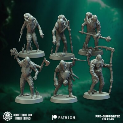 10er Set Noxious Fantatics - Immaterium God/Sci-Fi/Tabletop Miniatur