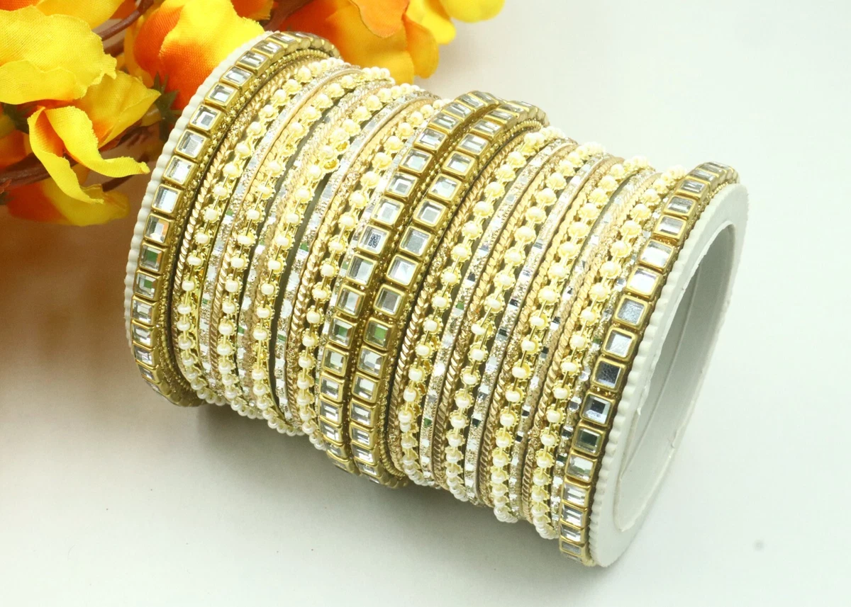 Traditional Bollywood Style Gold Plated Indian Shiny Bangles