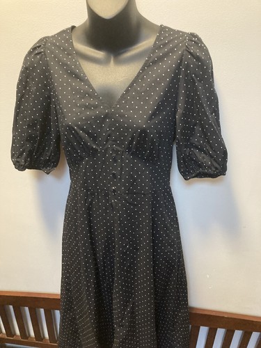 Banana Republic Black With White Polka Dots dress Size 0 New With Tags! - Picture 5 of 12