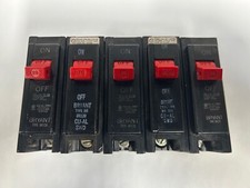 Lot of "5" Bryant Type BR BR120 1 Pole 20 Amp Circuit Breakers A10 