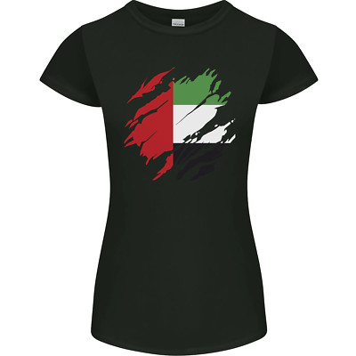 Torn UAE Flag Day Emirati Day Football Damen Petite Cut Maglietta