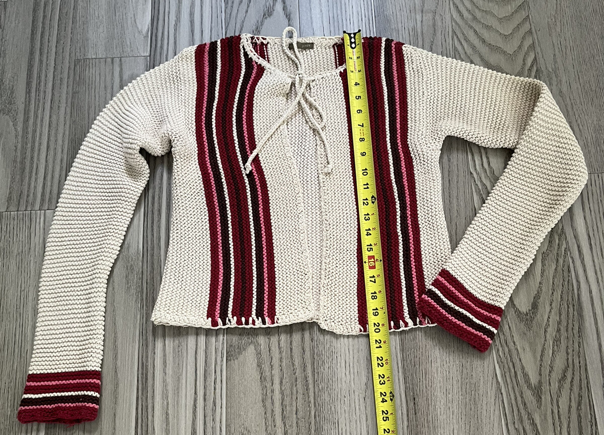 Red Tie Front Beach Cardigan Size 