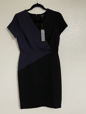 Ann Taylor The Petite All-Day Ponte Dress in Colorblock Size 4P NWT