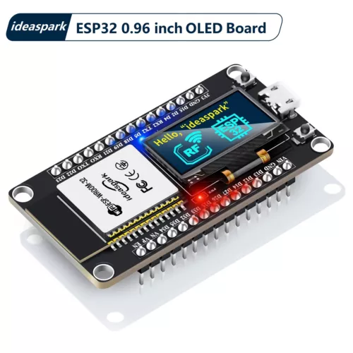 ideaspark® ESP32 Entwicklungsbrett mit 0.96 Zoll OLED Anzeige, CH340, WiFi+BLE