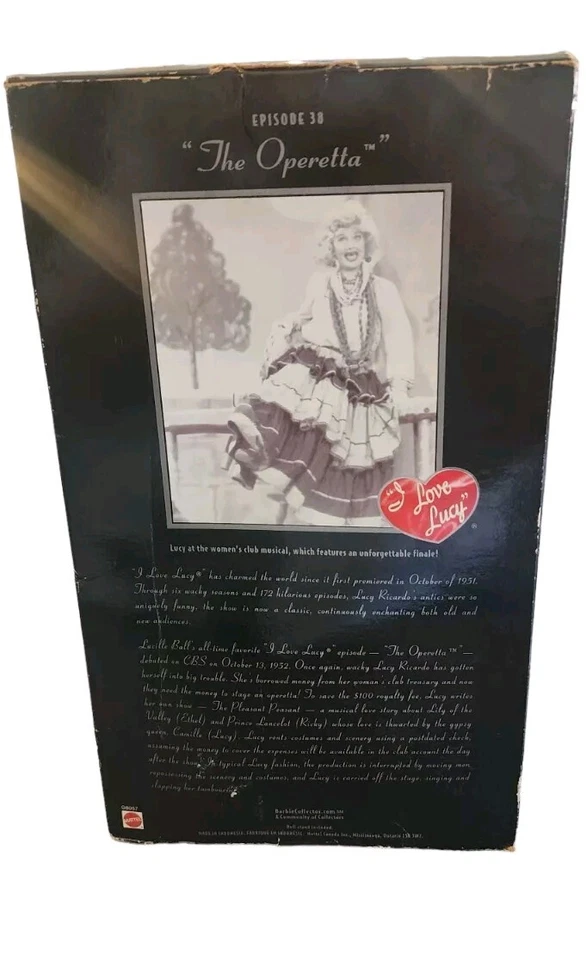 Muñeca Barbie Lucille Ball I Love Lucy #38 The Operetta Edición Coleccionista 2002 Foto 3 de 4